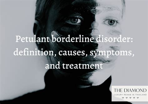 Emotional instability is a key symptom of <b>borderline</b> <b>personality</b> <b>disorder</b> (BPD). . Petulant borderline personality disorder